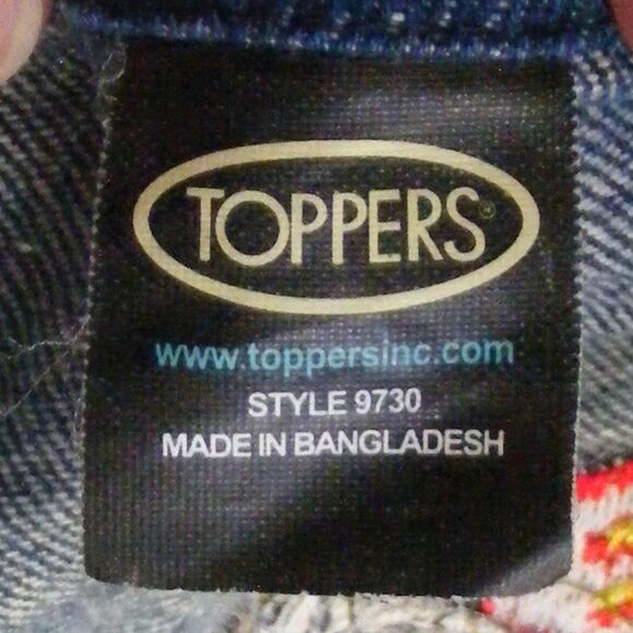 Denim Apron, OS, Embroidered Hot Dog, Strawberry & Grilling man, Adjustable - Picture 8 of 9